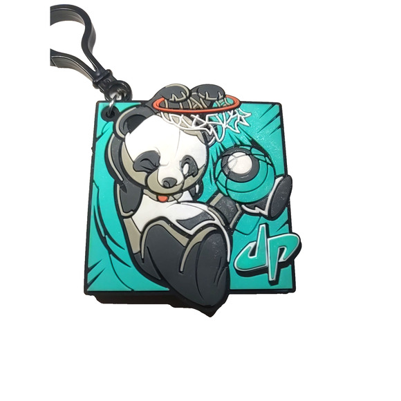 Basketball Panda Back Pack Buddy Dude Perfect Turquoise Black Rubber - Picture 4 of 4